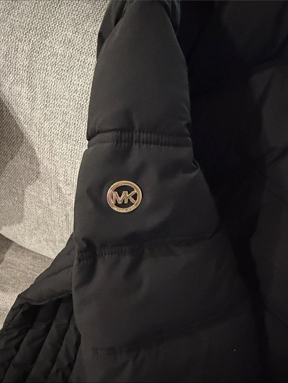 Michael Kors Black Quilted Hooded Puffer Jacket
